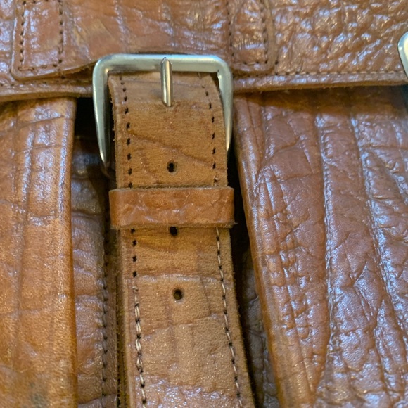 Classic Brown Leather Briefcase with Textured Finish 1960’s - Picture 6 of 11